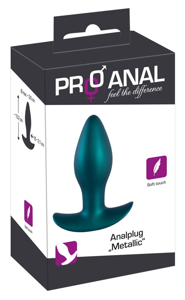 Butt Plug "Metallic" lavet af silikone