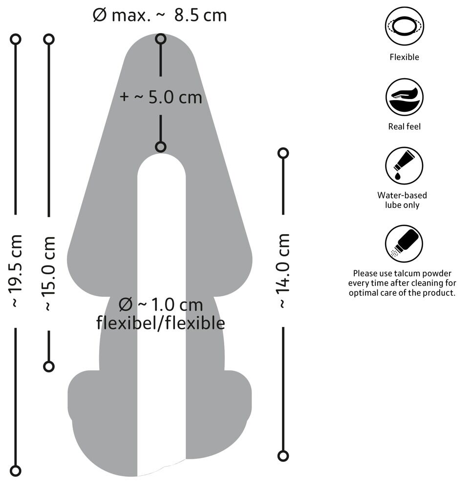 Analplug »2in1 Butt Plug & Extension« som penisforlænger