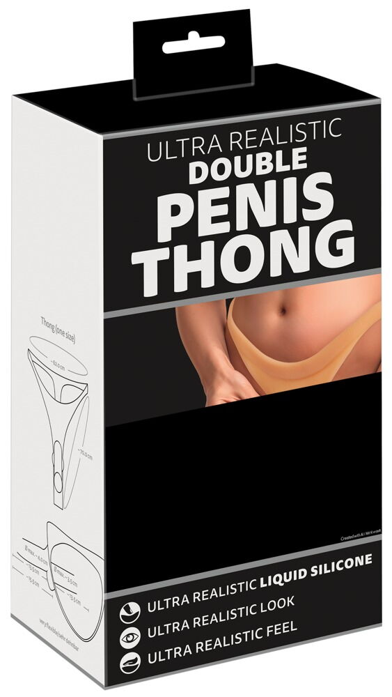 Strap-on-string med udvendig og indvendig dildo