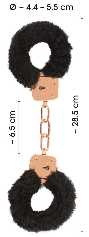 Håndjern med aftagelige plysbetræk