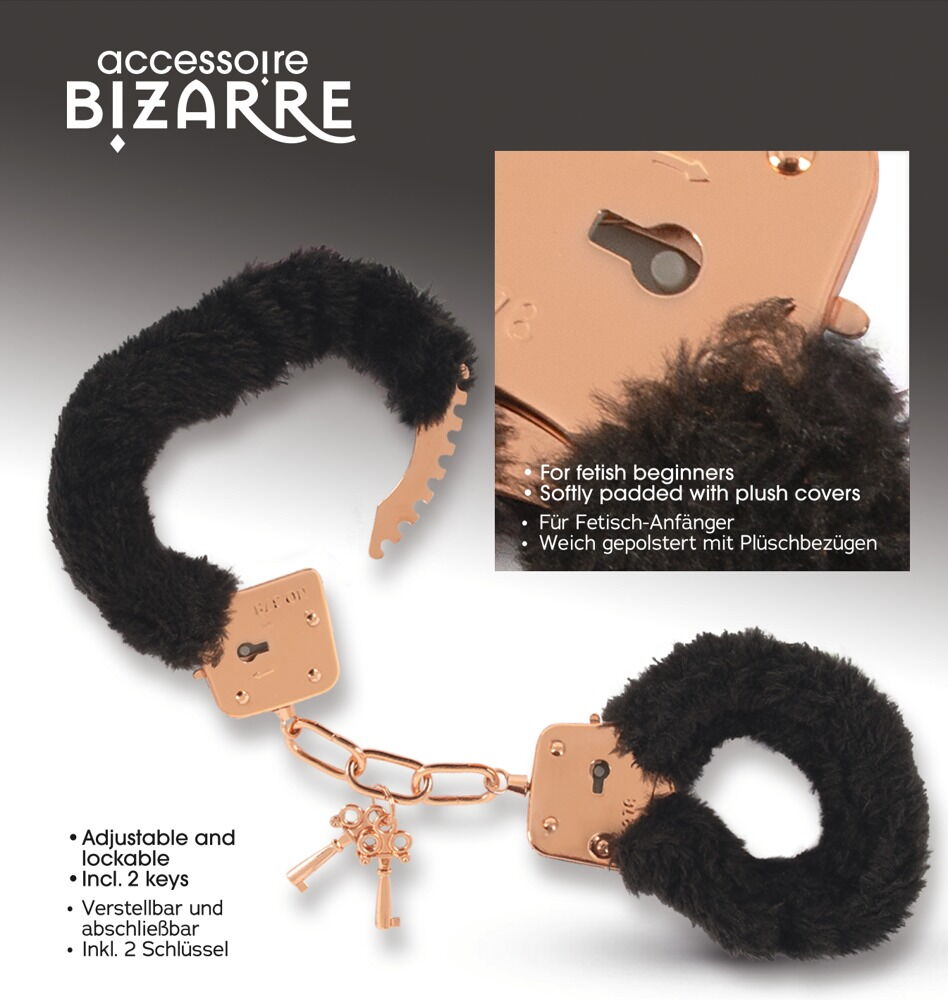 Håndjern med aftagelige plysbetræk