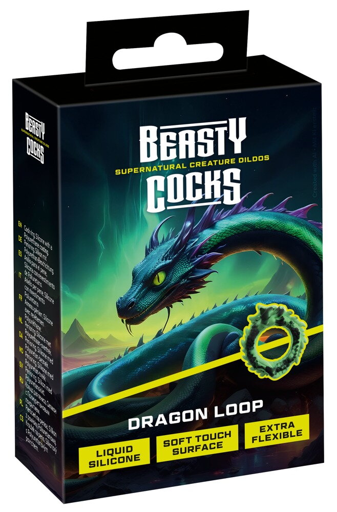 Penisring "Dragon Loop" af flydende silikone