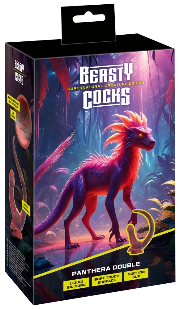 Dobbeltdildo "Panthera Double" med sugekop