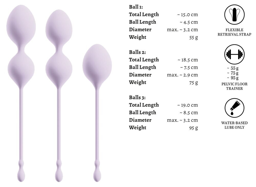 3-delt bækkenbundskuglesæt "ELORIN"