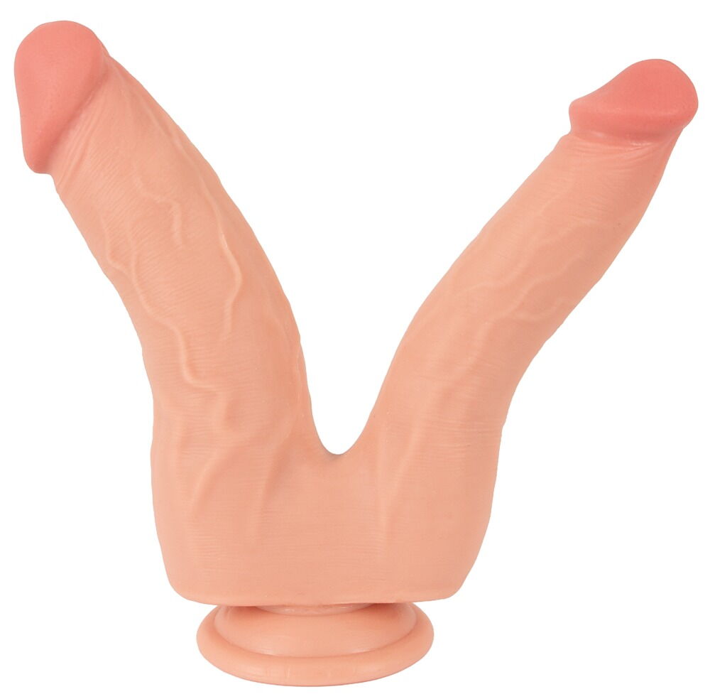 Dobbeltdildo med sugekop