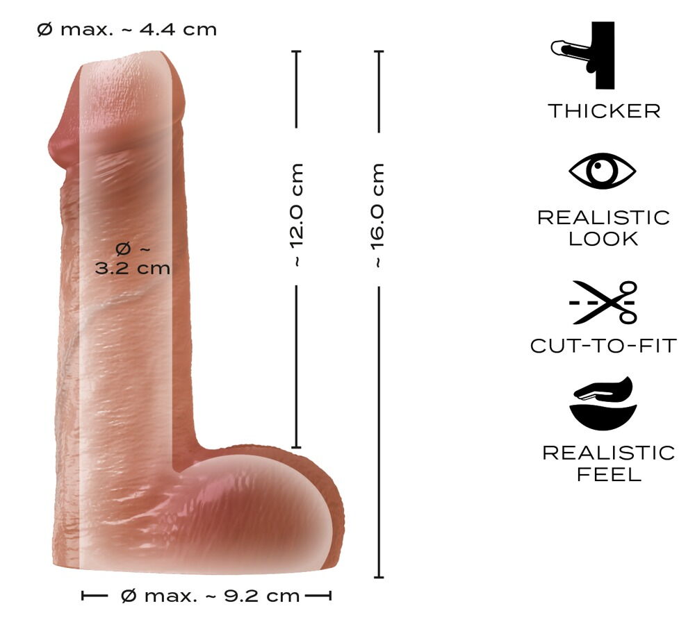 Penishylster "RealSleeve Intense“ med testikelhylster