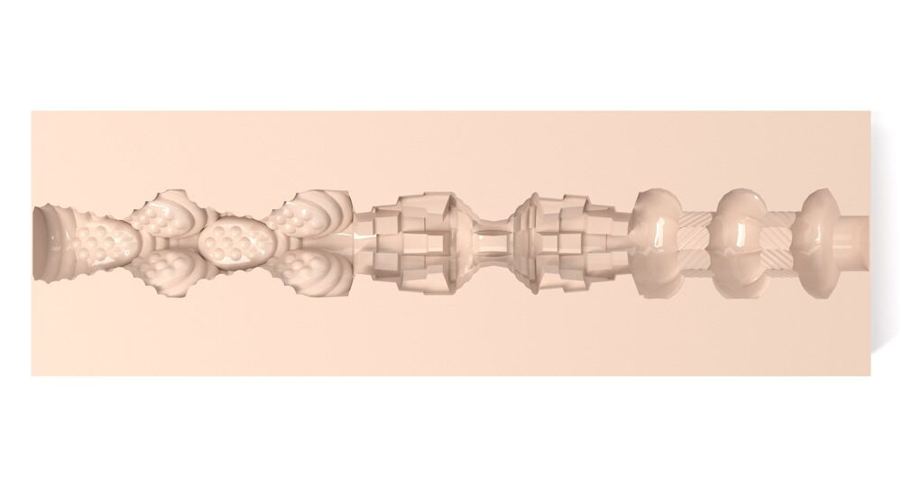 Masturbator "Kayley Gunner" med intensiv stimuleringsstruktur