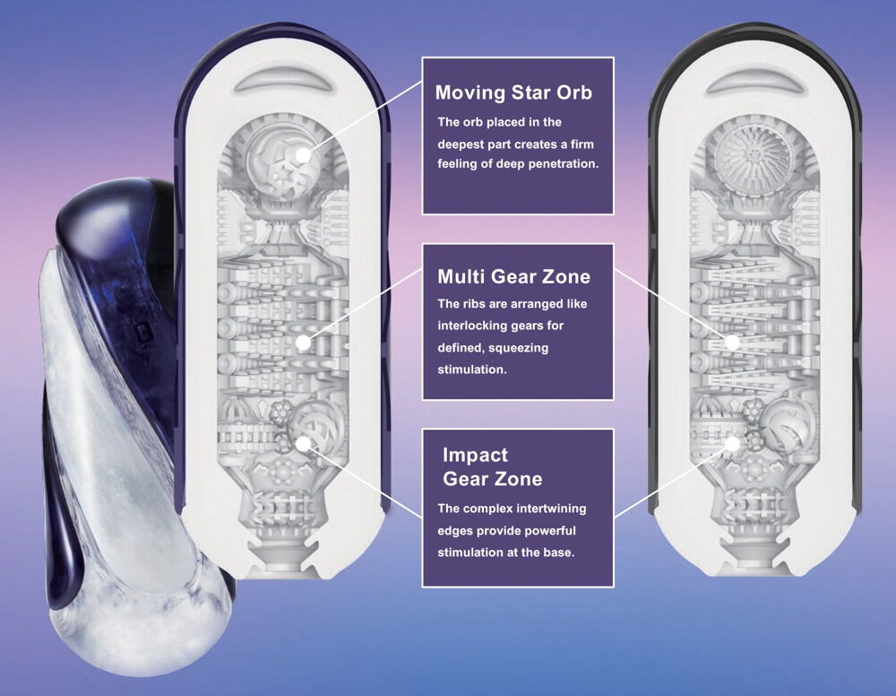 Masturbator "Flip 360" i intensivt spiralformet drejedesign