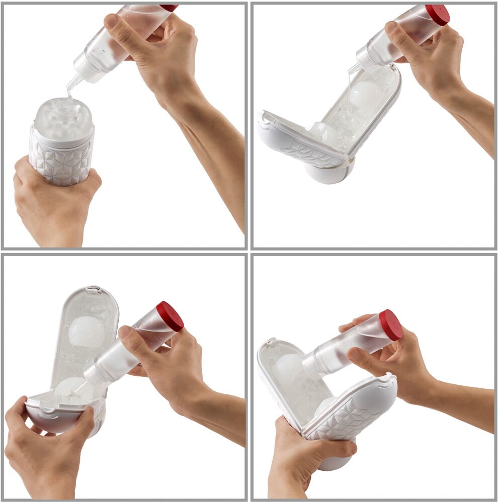 Masturbator "Flip Flexy" med Flexible Shell med godt greb hele vejen rundt