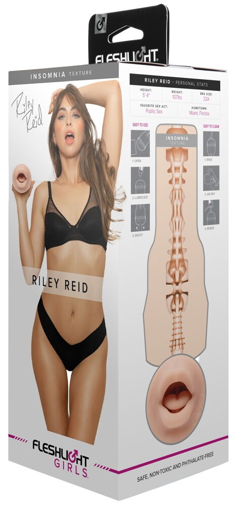 Masturbator "Riley Reid Insomnia" med intens stimulerende tekstur