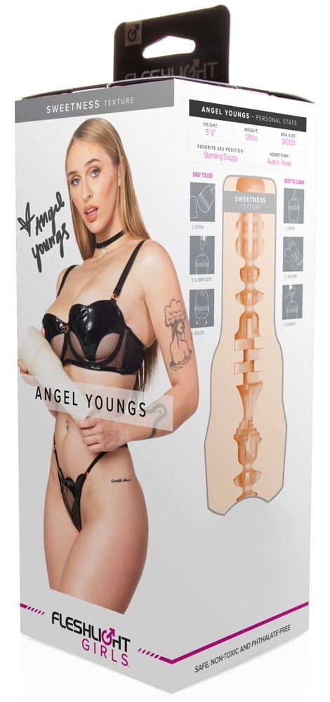 Masturbator "Angel Youngs Sweetness" med intensiv stimuleringsstruktur