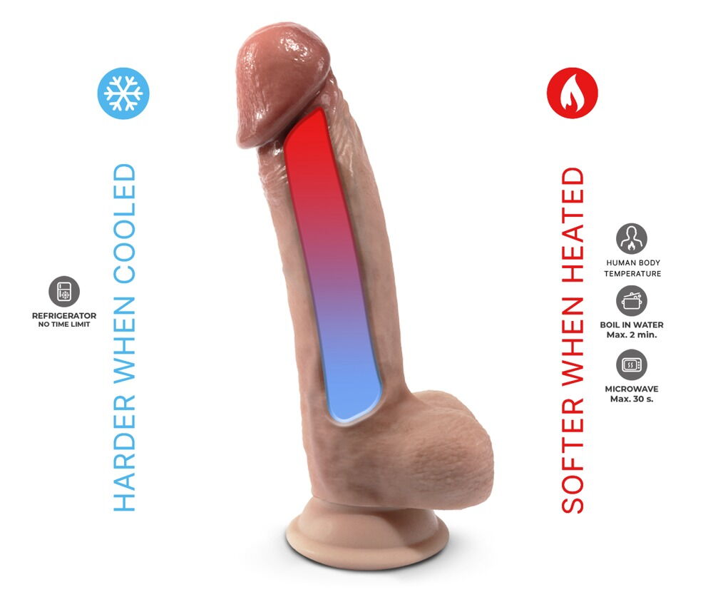 Naturdildo "Model 1 Premium Real Skin" med sugekop