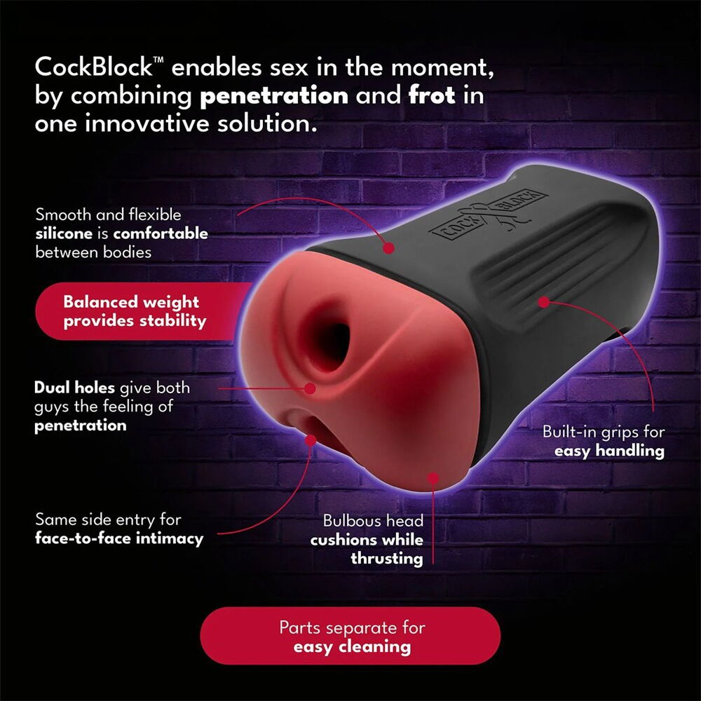 Masturbator "CockBlock" til 2 penisser