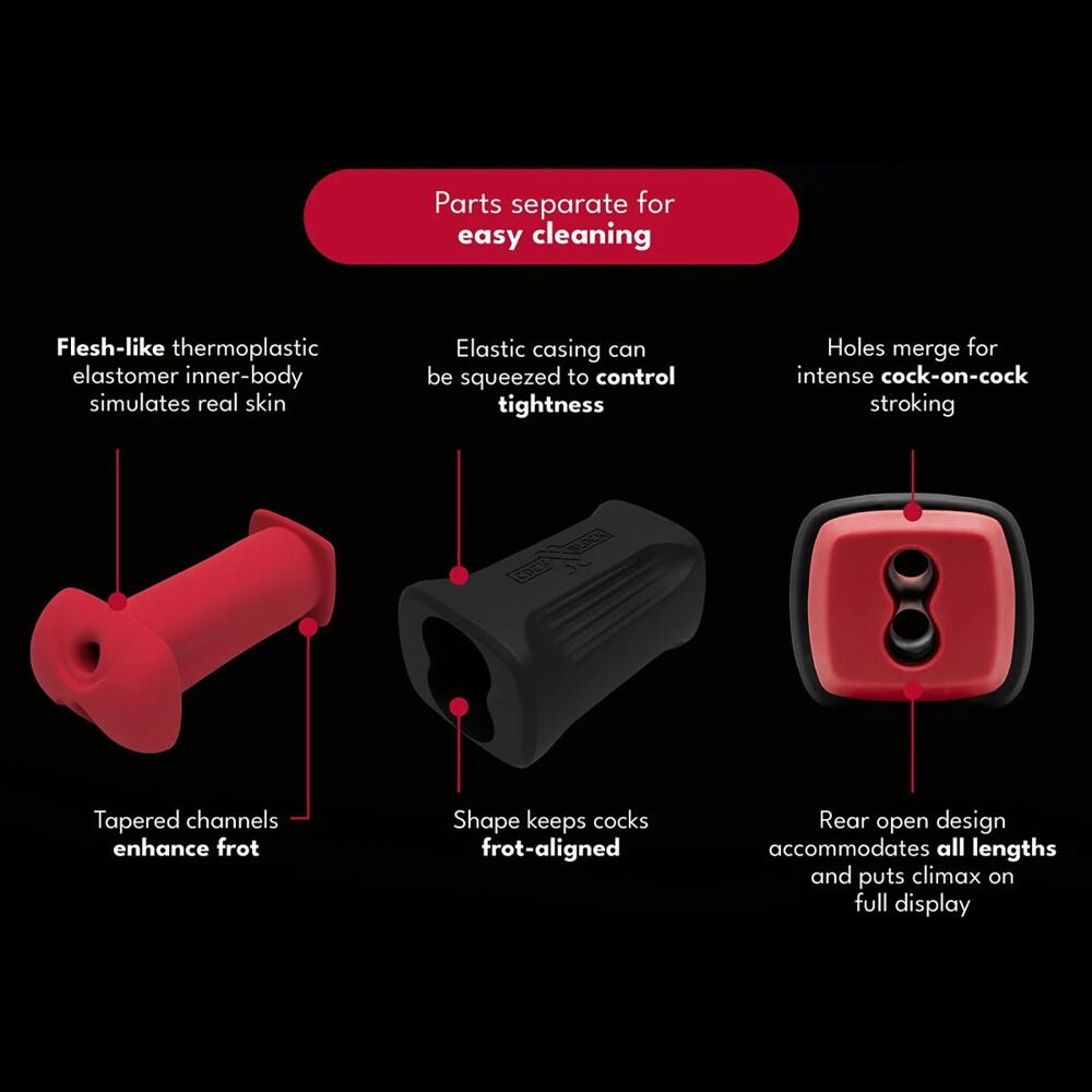 Masturbator "CockBlock" til 2 penisser