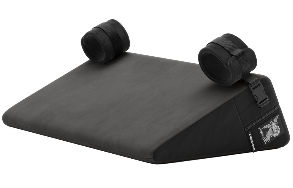 Sexpude "Bondage Wedge“ med aftagelige håndledsmanchetter