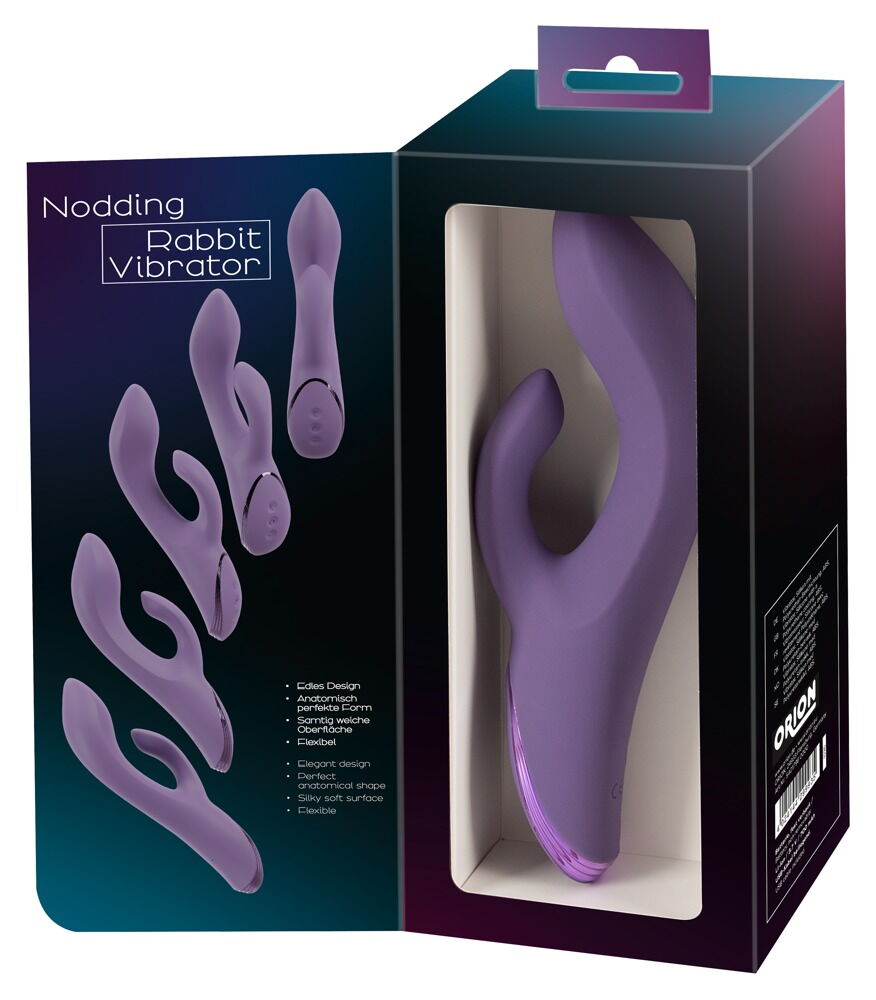 "Nodding Rabbit Vibrator" med rytmisk nikkende G-zone spids i 3 hastigheder