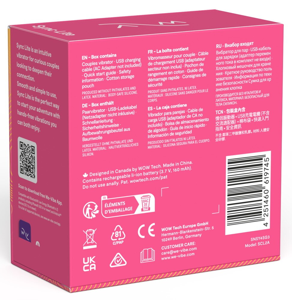 Parvibrator "Sync Lite", 10 vibrationstilstande, der kan styres via app