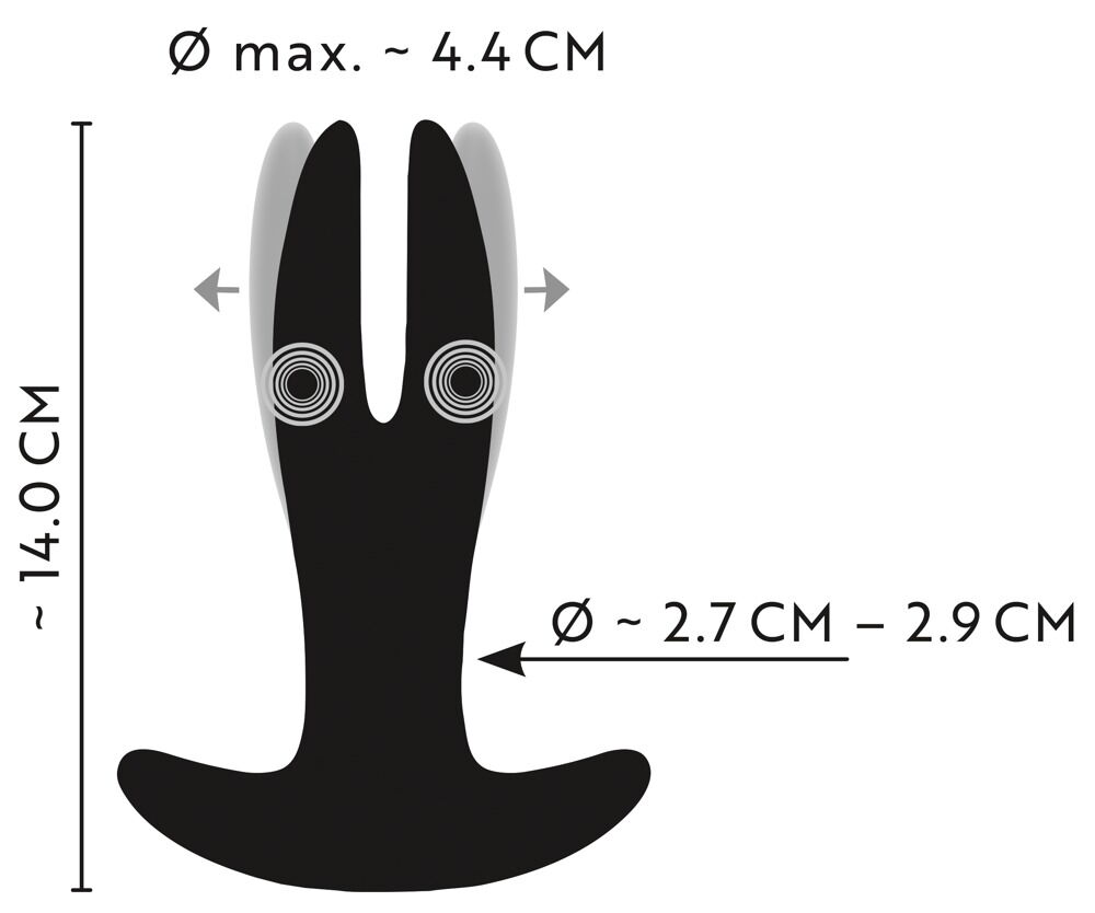 Anal vibrator med automatisk spredefunktion