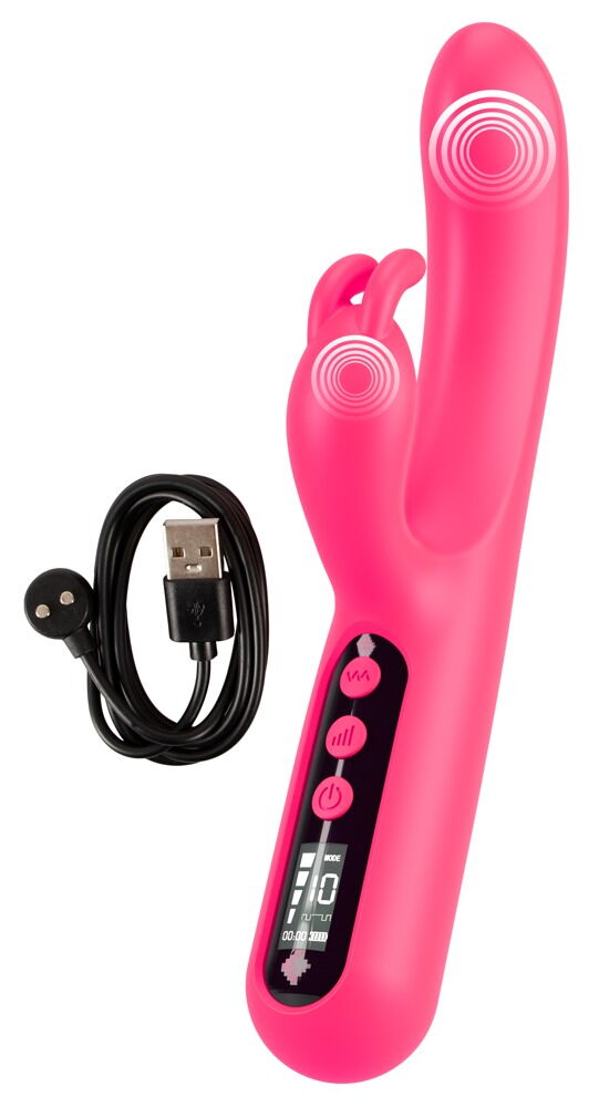 Rabbit-vibrator "Pink Sunset" med digitalt display