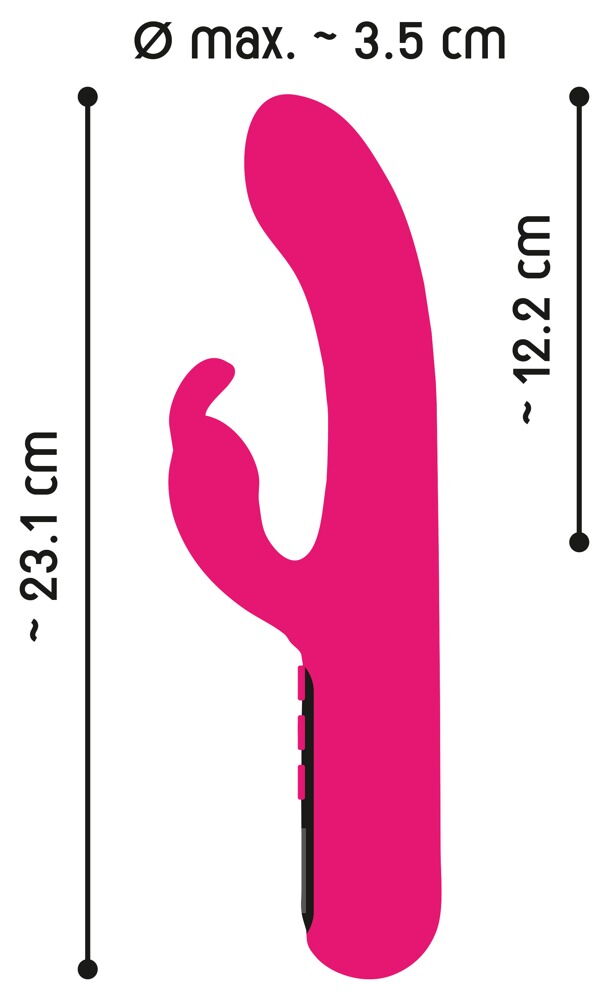 Rabbit-vibrator "Pink Sunset" med digitalt display