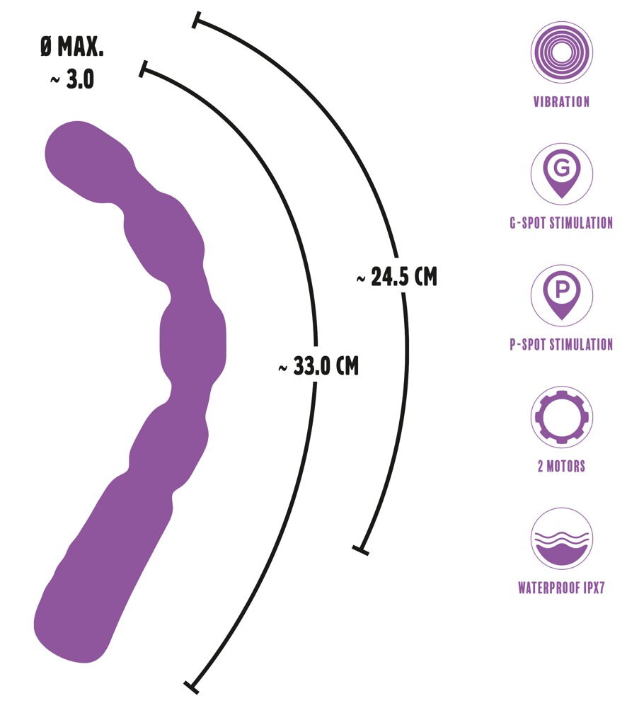 Kuglevibrator "High Performance Beads" til stimulering af G-/P-punktet