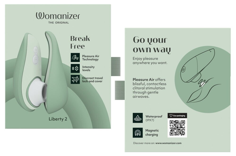 Pulsator "Womanizer Liberty 2" med 8 intensitetsniveauer