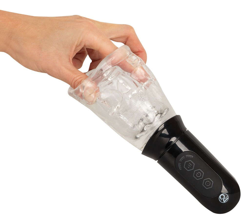 Masturbator med roterende superblød sleeve-cup