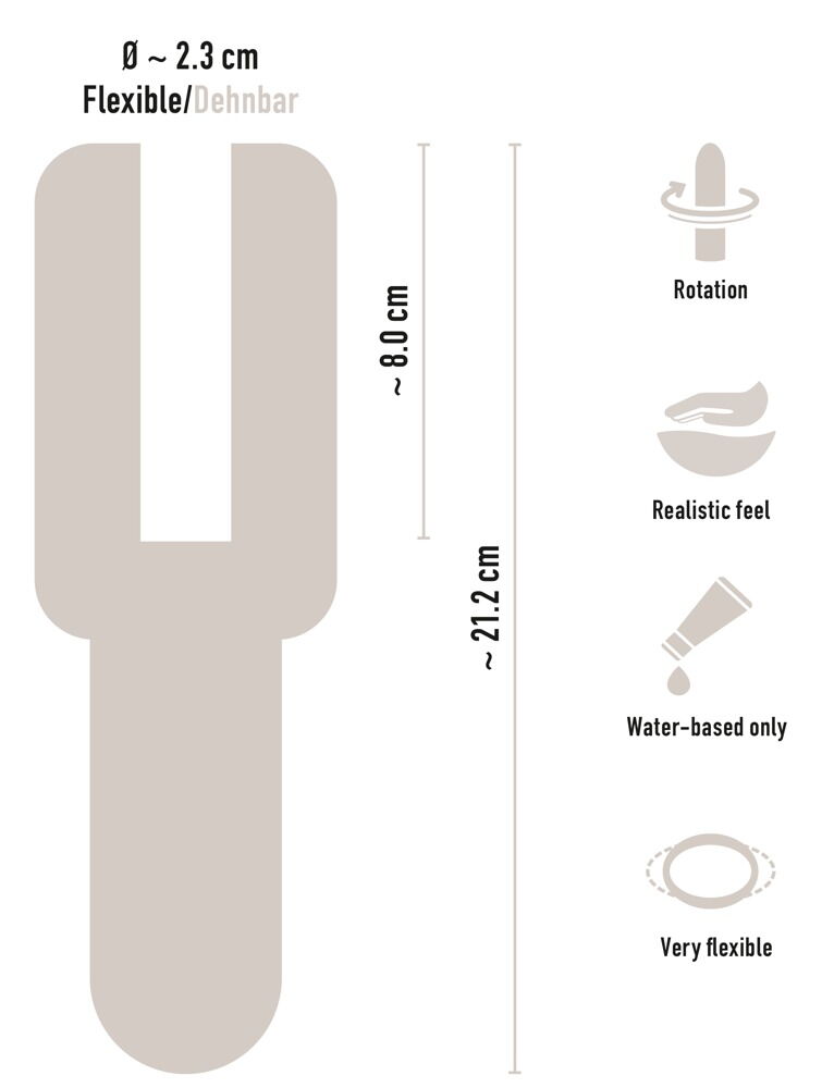 Masturbator med roterende superblød sleeve-cup