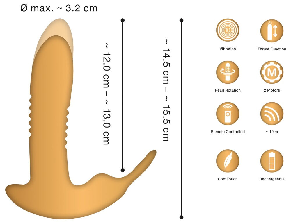 Trusse Vibrator med stødfunktion
