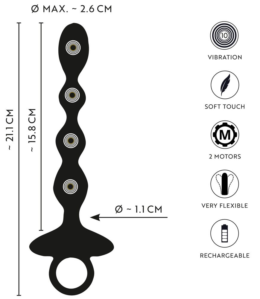 Analkuglestreng med vibration