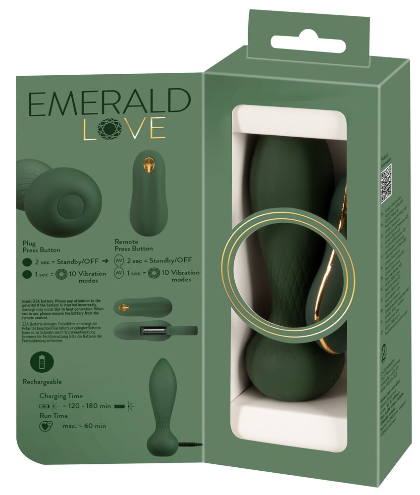 Analvibrator "Luxurious RC Anal Plug" med fjernbetjening