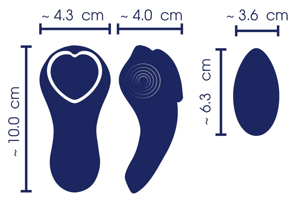 Panty Vibrator »Heart« med fjernbetjening