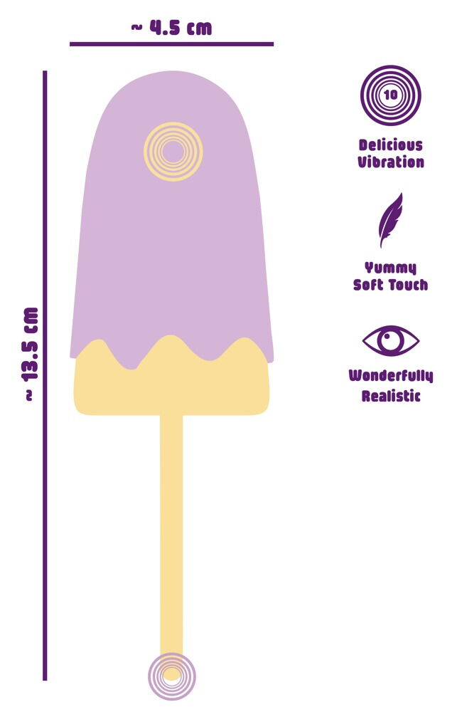 Lay-on vibrator "Vibrating Popsicle" med 10 vibrationsindstillinger