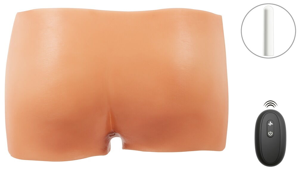 Silikonunderbukser "Ultra Realistic Vibrating" med vibrerende penis og testikler