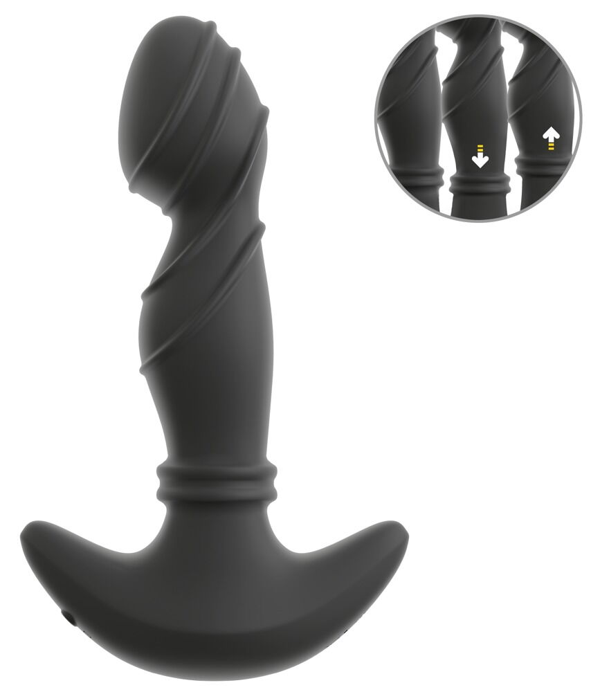 Prostata-vibrator med rimming-massageringe