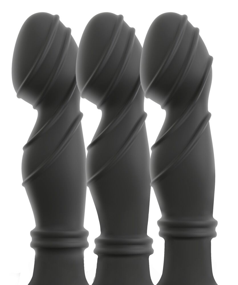 Prostata-vibrator med rimming-massageringe