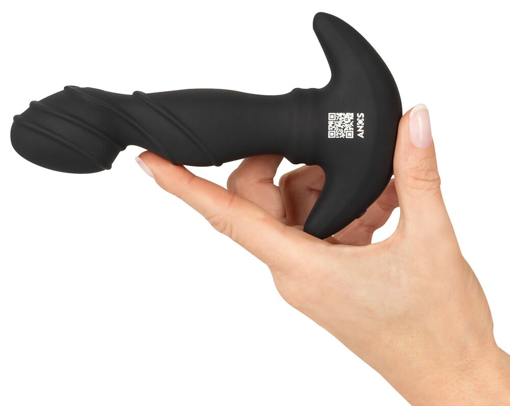 Prostata-vibrator med rimming-massageringe