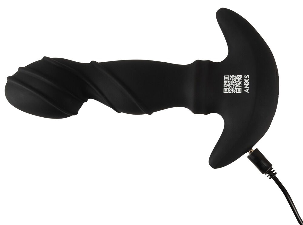 Prostata-vibrator med rimming-massageringe