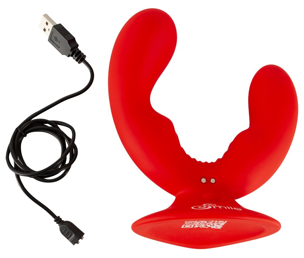 Dobbeltvibrator med sugekop