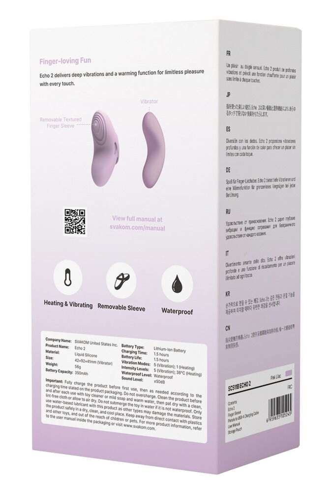 Fingervibrator "Echo 2" med varmefunktion