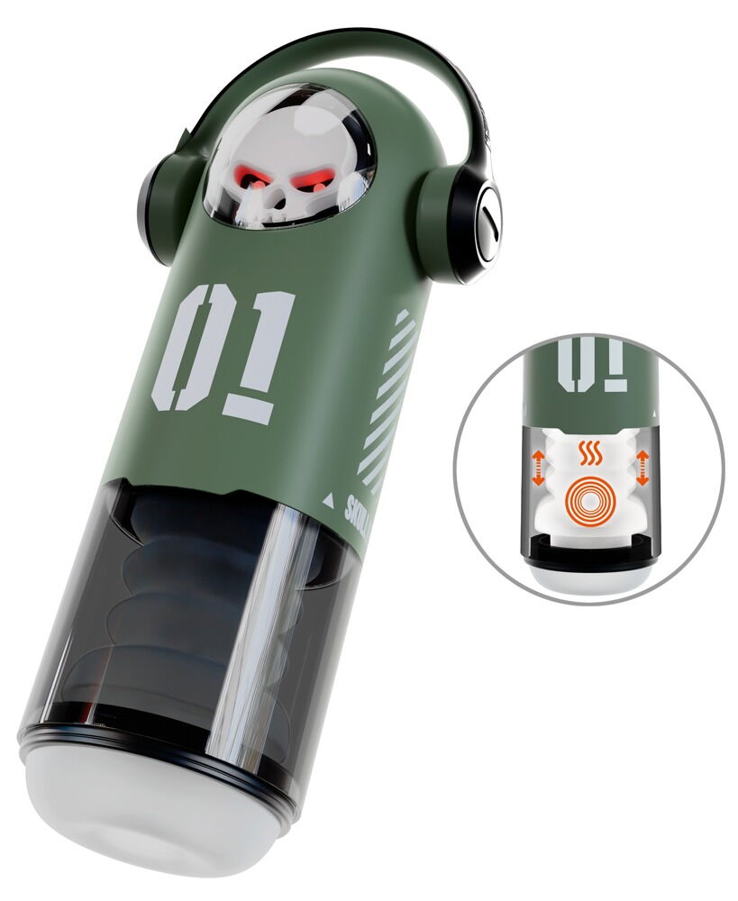 Masturbator "SKULL" med 3 automatiske funktioner