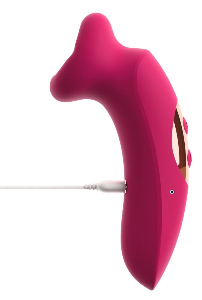 Lay-on Vibrator "Oral Fun" med sugemund & vibrerende tunge