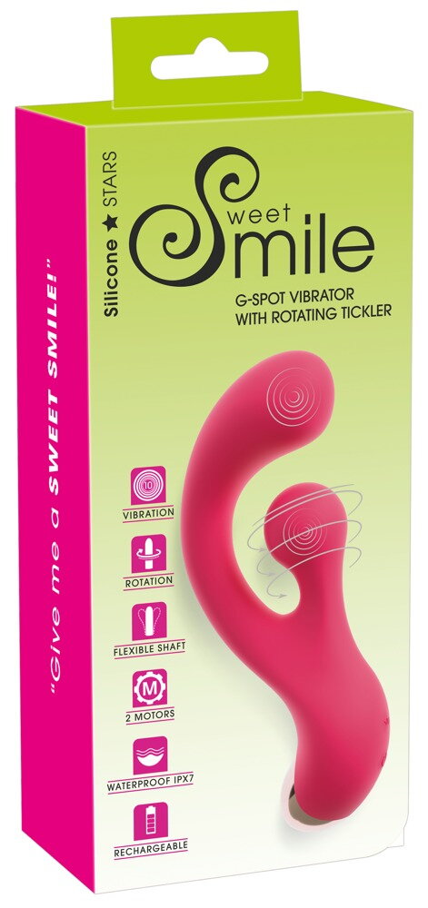 Rabbitvibrator "G-Spot" med roterende klitorisstimulator