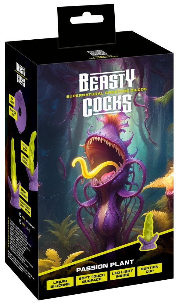 Dildo "Passionate Plant" med LED-belysning i 10 tilstande