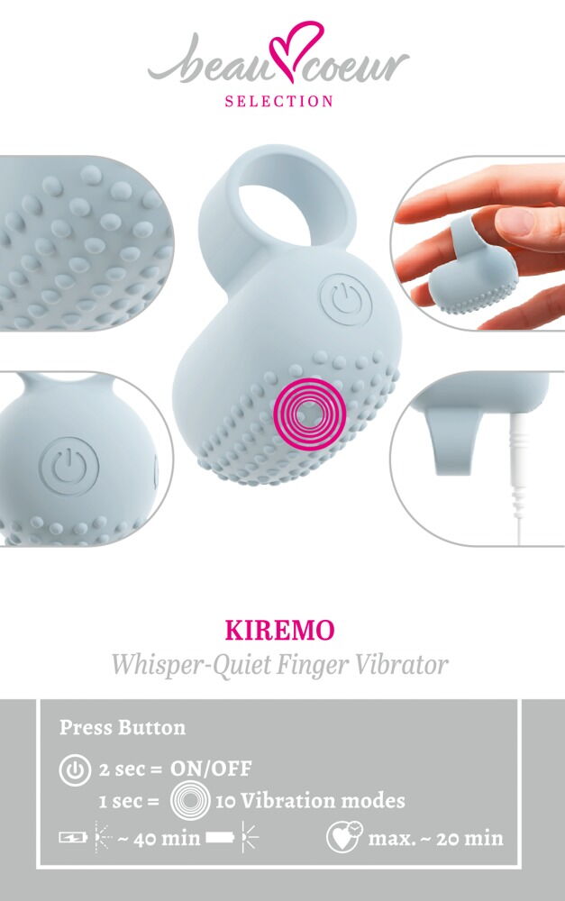 Fingervibrator "KIREMO" med 10 vibrationstilstande