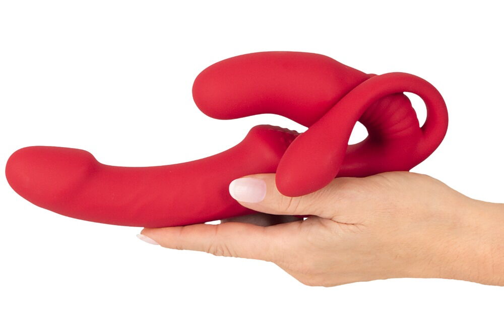 Strapless Strap-on "Triple Teaser RC" mit 3-facher Vibration