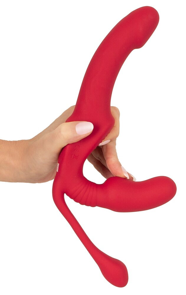 Strapless Strap-on "Triple Teaser RC" mit 3-facher Vibration