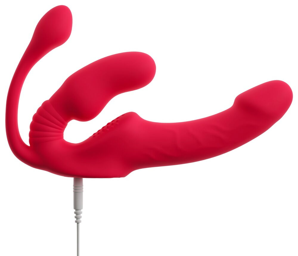 Strapless Strap-on "Triple Teaser RC" mit 3-facher Vibration