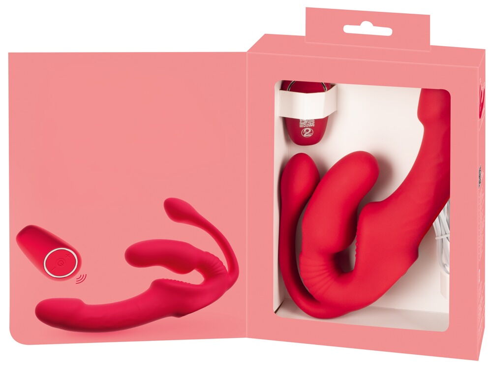 Strapless Strap-on "Triple Teaser RC" mit 3-facher Vibration
