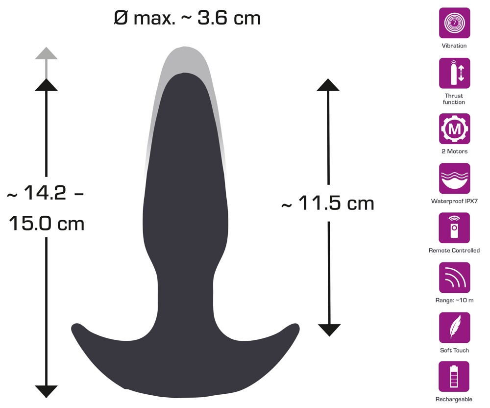 Analvibrator med stødfunktion